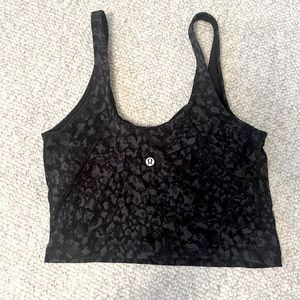 Lululemon align tank black cheetah size 8